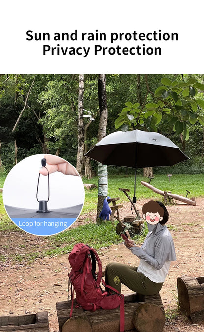 Hiking Umbrella Ultralight Outdoor trekkin long umbrella hands-free UV protection Umbrella Clip for Backpacks Sun & Rain Outdoor