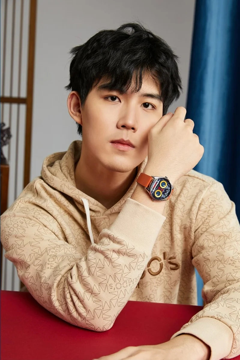 ABBYLUN 1363 Men's Quartz Watch Gold Clown Lion Creative Personalized Design Dial Leather Strap Cool Men's Watch montre homme