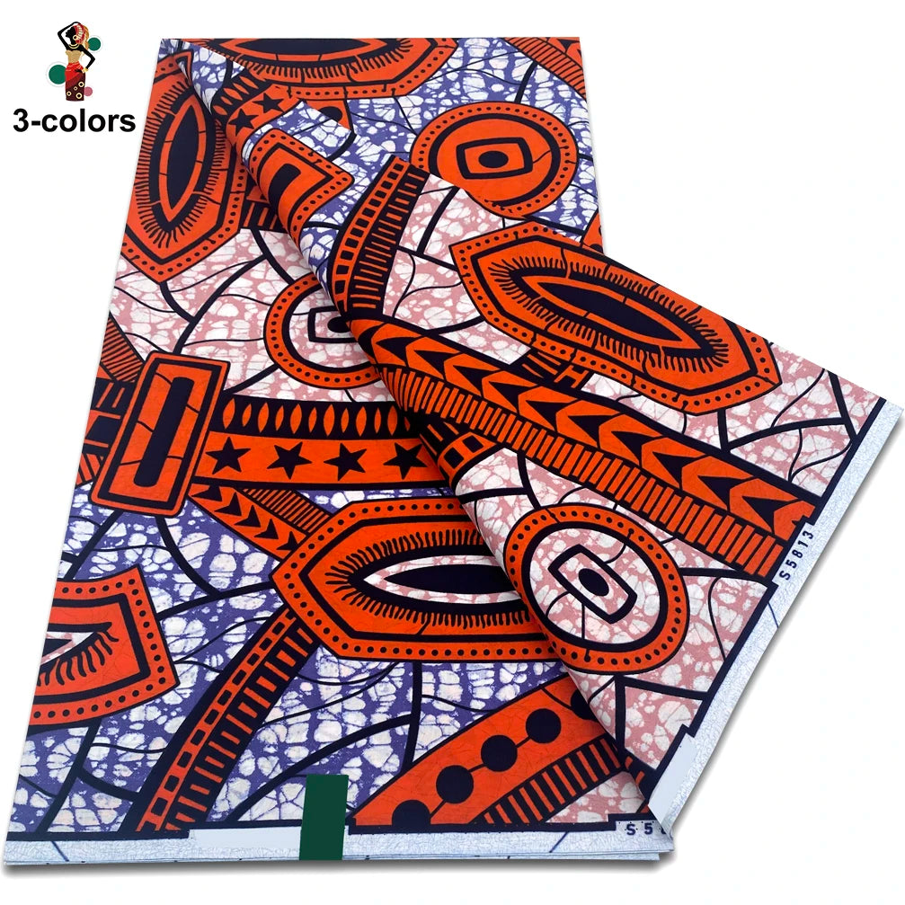 2025 Guaranteed Veritable Original African Wax Print Fabric Real Nigerian 100% Cotton Ankara Wax Fabric Soft Pagne Spuer Batik