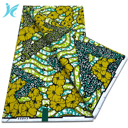 African Real Wax Prints Fabric Ankara Wax 100% Cotton Fabric Guaranteed Veritable Original Sewing Material