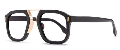 Fashion Reading Glasses Women Rivets Black Leopard Oversized Square Glasses Frame Anti Blue Light Far Sight Presbyopia Eyewear