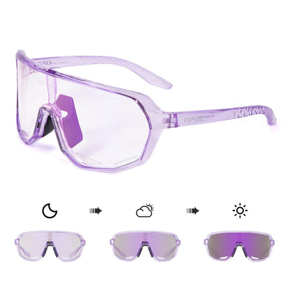 KAPVOE Photochromic Cycling Glasses Sports Sunglasses for Men Women UV400 Protection Bicycle MTB Mountain Bike Sunglasses
