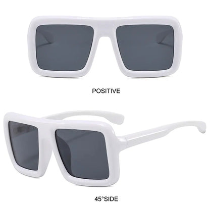 Big Oversized Square Sunglasses Punk UV400 Protection Thick Frame Sun Glasses Lady Shades for Women & Men
