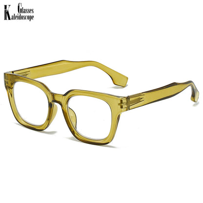 2024 New TR90 Rectangle Black Frame Reading Glasses Ultralight Anti Blue Light Presbyopic Glasses Eyewear Readers
