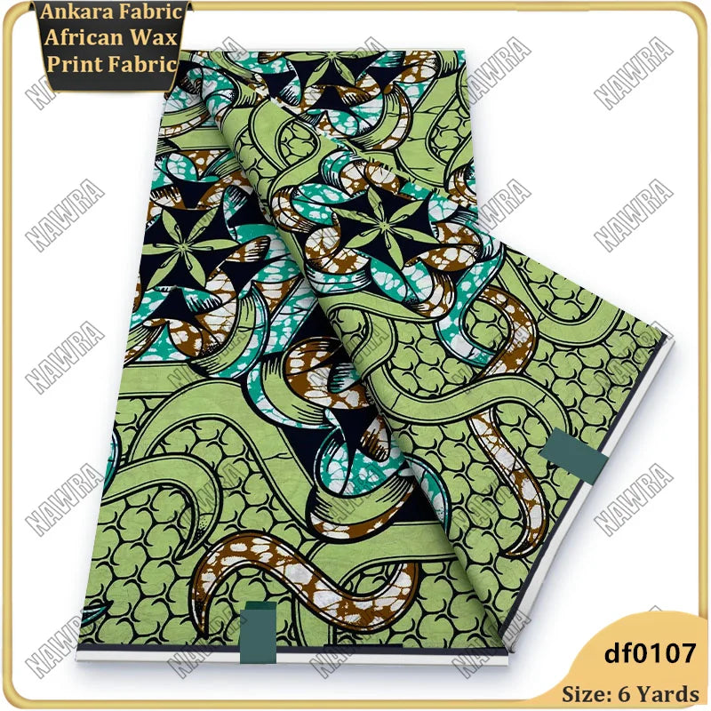 Fashionable African Real Wax Print Fabric 2026 Latest Design Ankara Wax Fabric Soft 100% Cotton Pagne Women Dress Loincloth ﻿