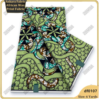Fashionable African Real Wax Print Fabric 2026 Latest Design Ankara Wax Fabric Soft 100% Cotton Pagne Women Dress Loincloth ﻿