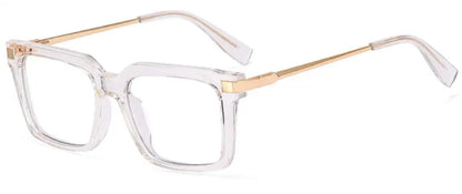 TR90 Men's Square Glasses Metal Frame Anti Blue Light Oversized Reading Glasses New Double Colors Women's Presbyopic Glasses