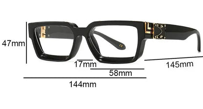 Anti Blue Light Unisex Transparent Computer Glasses With Diopter Minus 0 -1.5 -6.0 Luxury Brand Clear Myopia Square Eyeglasses