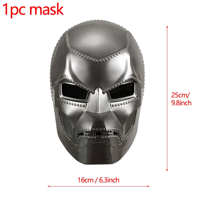 Beast Kingdom Victor Von Doom Cosplay Costume Doctor Doom Cosplay Tops Pants Cloak Belt Role Outfit Resin Mask Halloween Cos Men