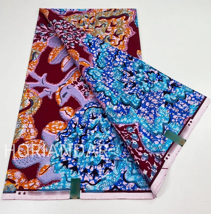 2026 Grand Super Original African Wax Fabric High Quality Nigerian Print Ankara Fabric For Sewing 6 Yard Women Dress 100% Cotton