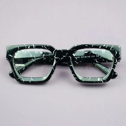 Luxury Thicken Acetate Reading Glasses Men Women Anti Blue Light Prescription Glasses Myopia Hyperopia Oversized Square Eyewear