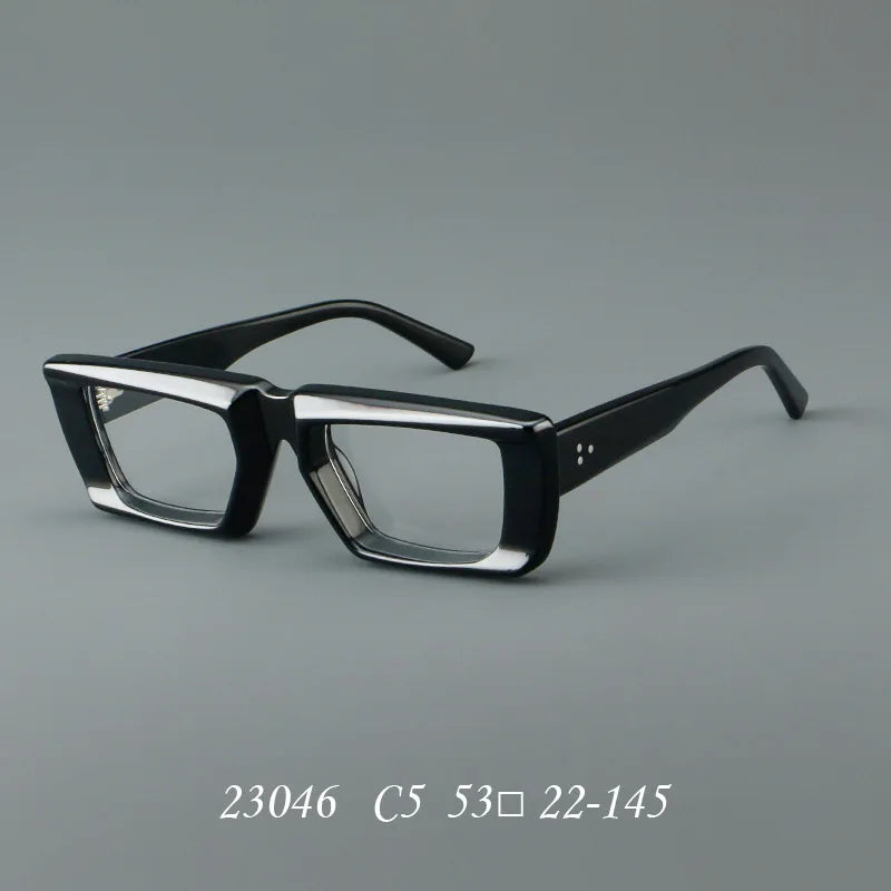 VICKY Personalized Fashion Retro Geometric Square Design Men Women Anti-blue Light Glasses Customizable Prescription 23046