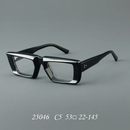 VICKY Personalized Fashion Retro Geometric Square Design Men Women Anti-blue Light Glasses Customizable Prescription 23046