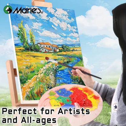 Marie's Artists' Oil Paint Set 24 Colors,for Canvas,Paper,Craft Painting for Artists,Adults,All-ages in Birthday (12ml/0.4oz)