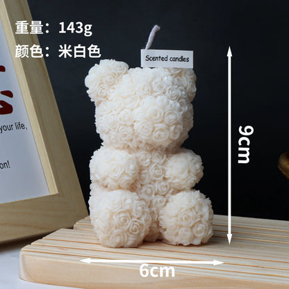 3D Cute Bear Rabbit Scented Candle DIY Dream Unicorn Candle Decoration Handmade Gifts Home Decoration Candle Gifts Wedding Decor
