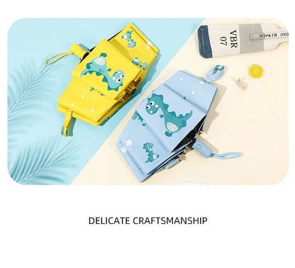 Automatic umbrella Cute dinosaur automatic children umbrella Sunshade Thickening and Durable Travel folding automatic umbrella