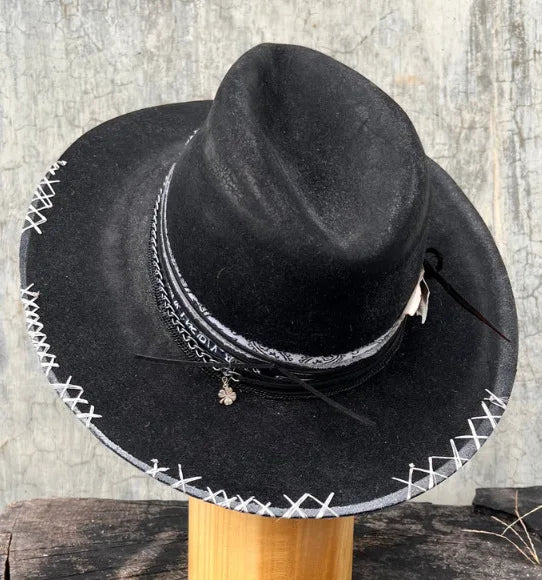 Wool hat, cowboy hat, old retro jazz top hat, hot autumn and winter felt hat in Europe and America