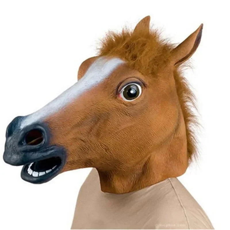 New Creative and Quirky Halloween Role-Playing Horse Head Mask Animal Head Accessories Party Performance Props