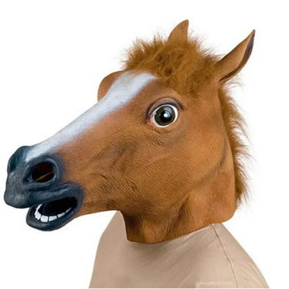 New Creative and Quirky Halloween Role-Playing Horse Head Mask Animal Head Accessories Party Performance Props