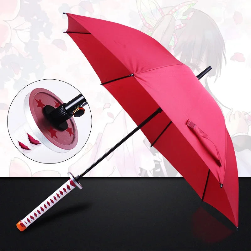Demon Slayer Sword Umbrella One Piece Roronoa Zoro Katana Umbrella Real Full Size Japanese Anime Long Parasol Home Accessories