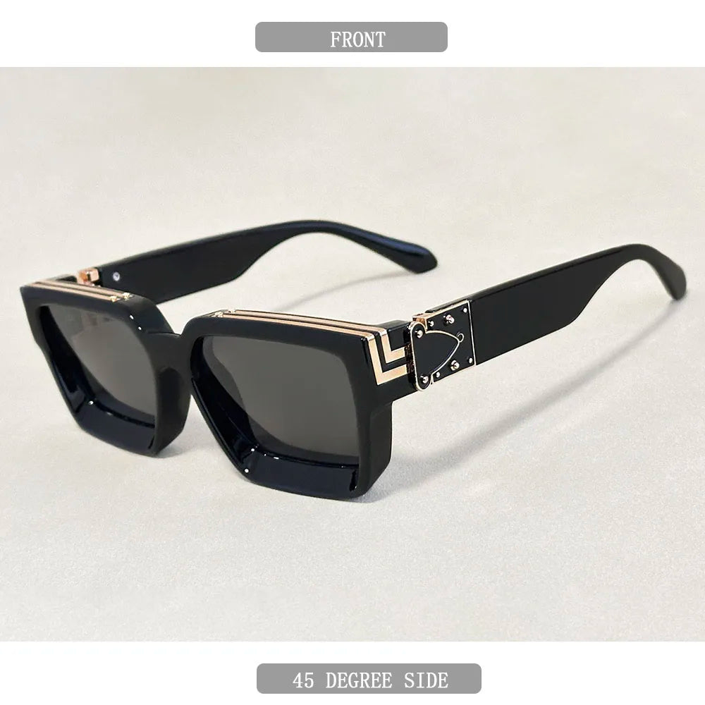 Senior Square Sunglass Men Vintage Millionaire Sunglasses Women Silver Retro Fashion Glasses Dropshipping Gafas De Sol Hombre