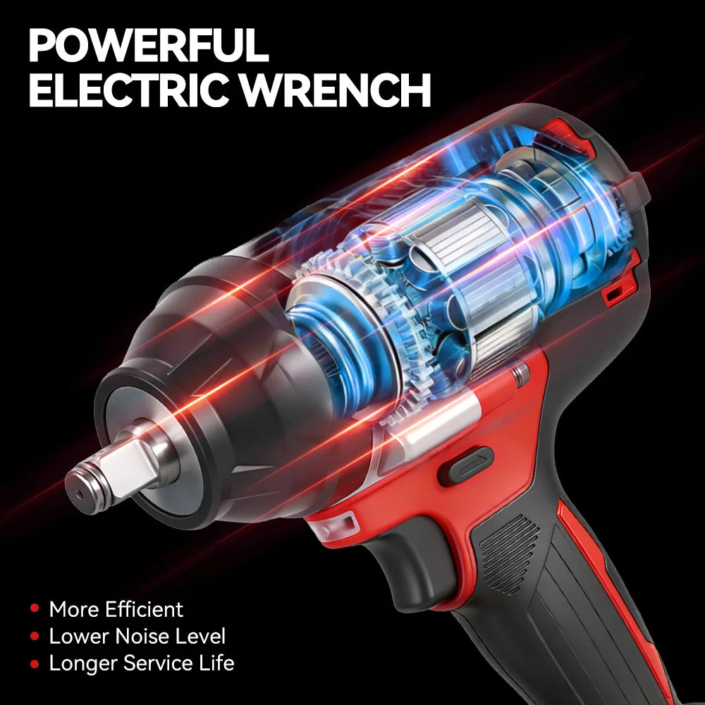 ONEVAN 1800N.M Brushless Electric Impact Wrench 1500W Cordless Handheld Screwdriver Drill Power Tool For Makita 18V Battery Pin