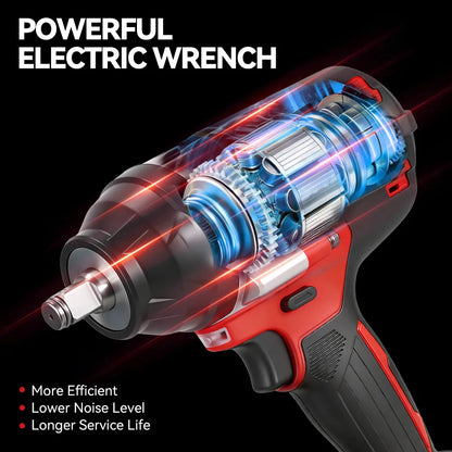 ONEVAN 1800N.M Brushless Electric Impact Wrench 1500W Cordless Handheld Screwdriver Drill Power Tool For Makita 18V Battery Pin