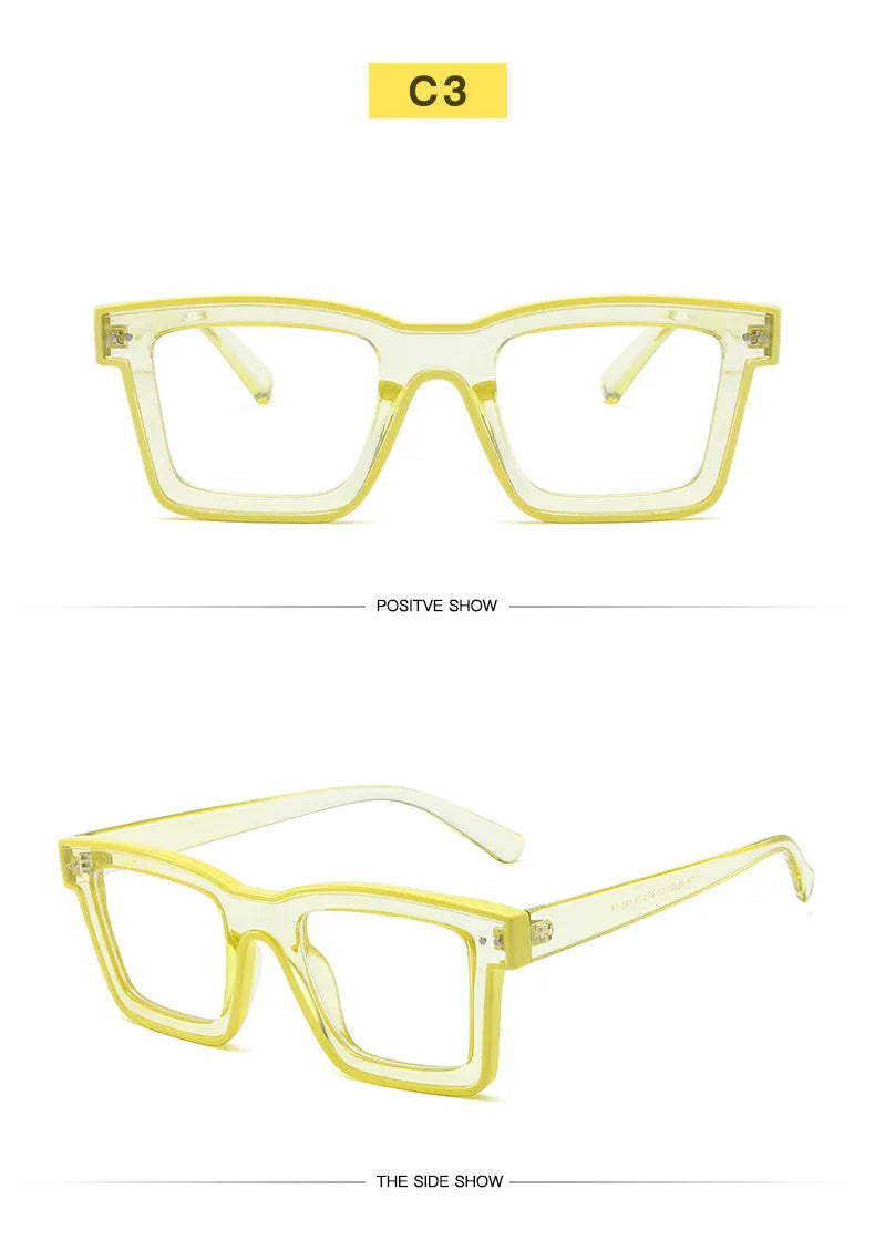 Retro Square Anti Blue Light Optical Glasses Frames Men Fashion Computer Prescription Eyeglasses Women TR90 Reading Glasses +2.5