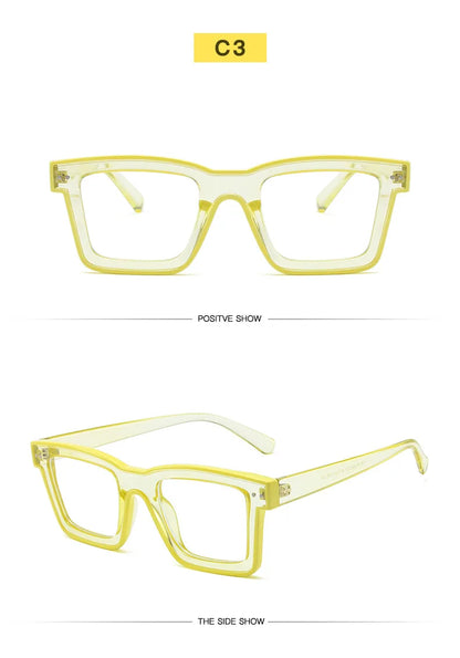 Retro Square Anti Blue Light Optical Glasses Frames Men Fashion Computer Prescription Eyeglasses Women TR90 Reading Glasses +2.5