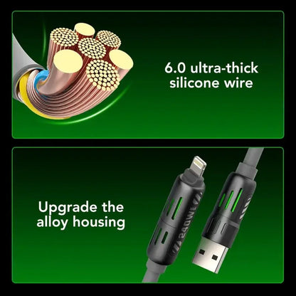 USB、Type C, lightning-Max 240W Fast Charging and Data Sync MFISH 4-in-1 Multi-Function USB Charging Cable for iPhone 16/15, iPad