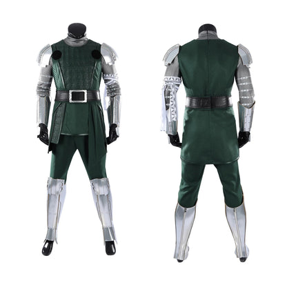 New Doom Cosplay Costume High Quality Green Cloak Mask Shoes Armor Set Men's Superhero Role Play Uniform Halloween Outfit Custom