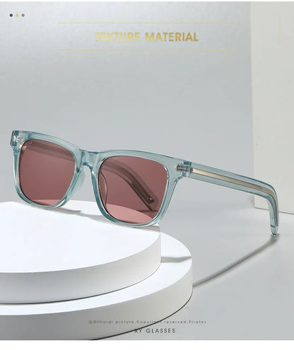 QVQV Fashion Leopard Blue Square Sunglasses Women Men Metal Stripes Brand Design Sun Glasses Men Outdoor Selfie Sunscreen Shades