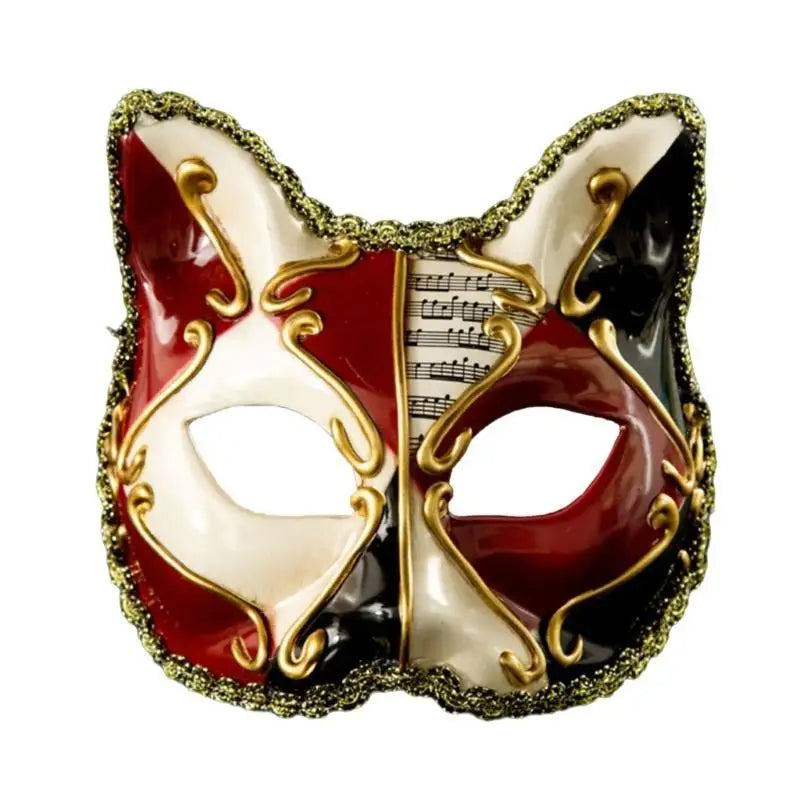 652F Unique Masquerades Venetians Cats Mask Exquisites Detailing Cosplay Facemask for Halloween Parties and Special Occasion