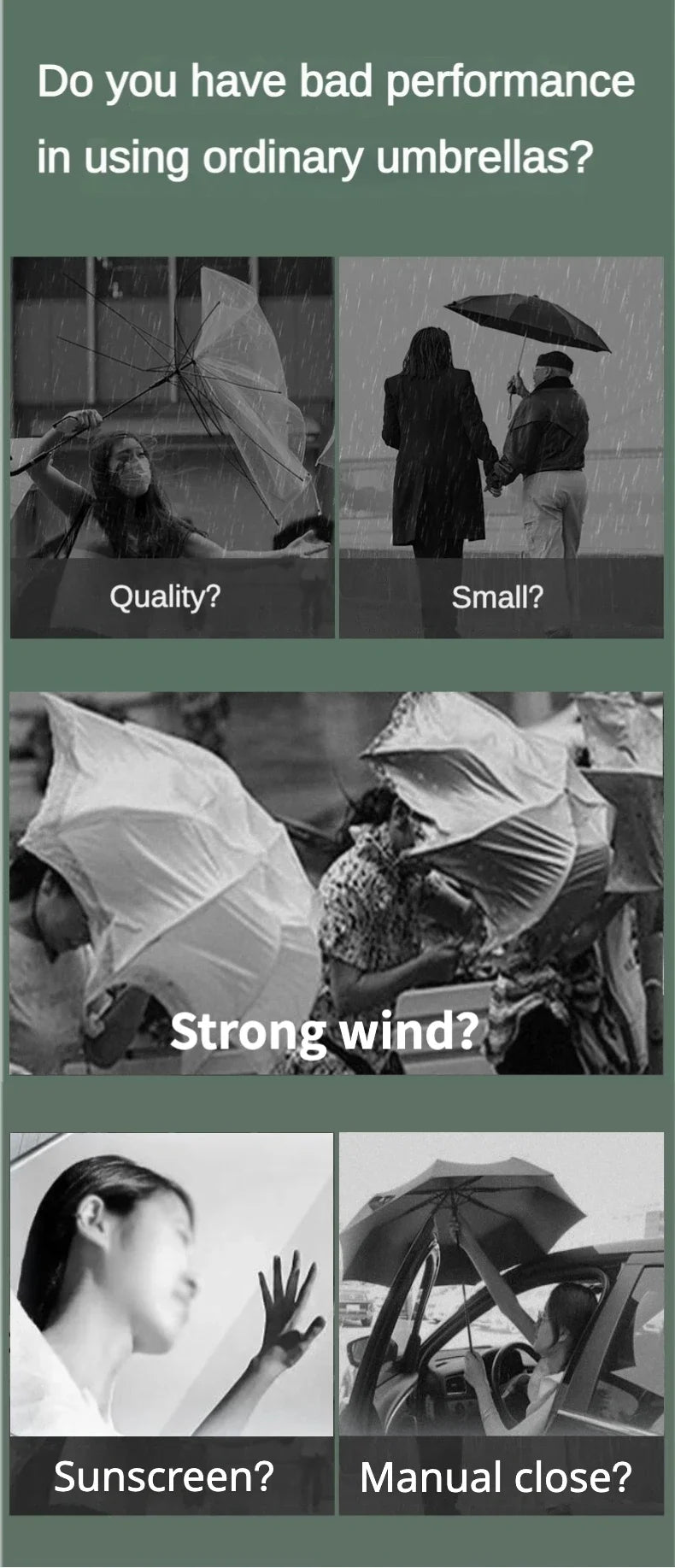 72 Bone Super Strong Windproof Automatic Folding Reinforced Large Rainproof Sun Protection   Women Men Umbrella