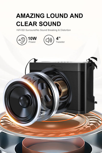 #20W Powerful Wireless Portable Dual Microphones Bluetooth Speaker Hifi Stereo Family Party Karaoke Subwoofer Boombox gifts 2026