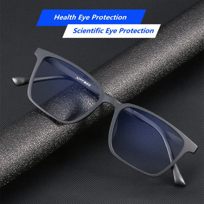 Ultralight Pure Titanium Photochromic Reading Glasses for Men Anti Blue Light Presbyopia Eyeglasses Resin Lens+0.5 0.75 1.75 2.5