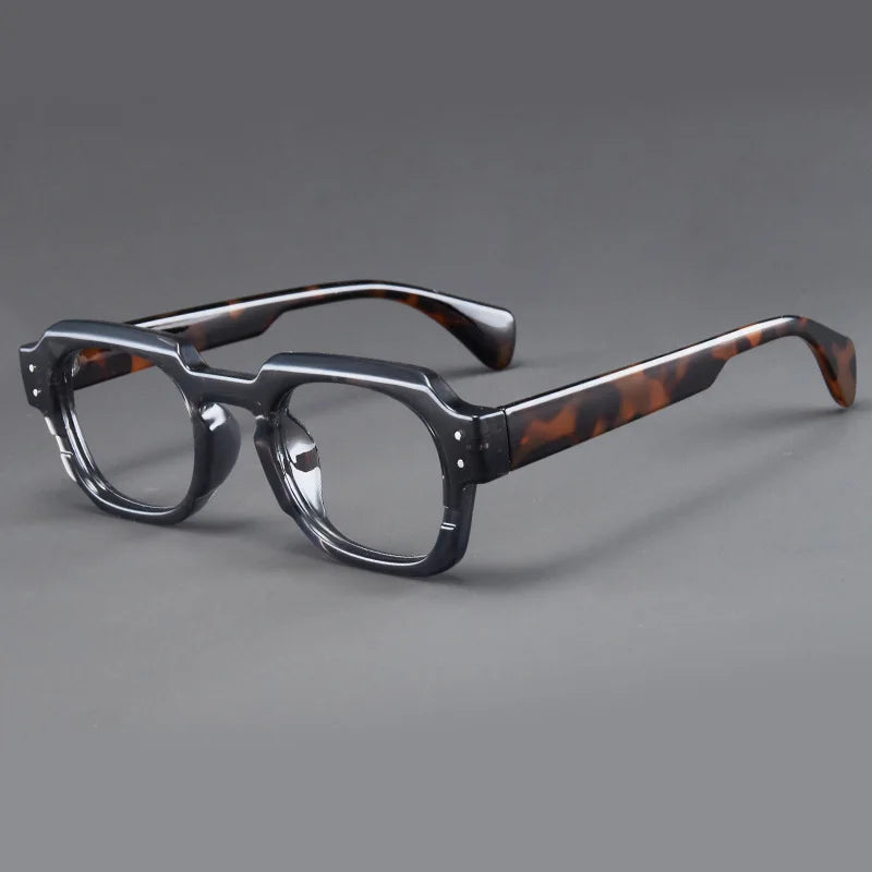 Korean Style Trendy Retro Square Irregular Glasses Frame Versatile Anti-Blue Light Glasses for Men and Women
