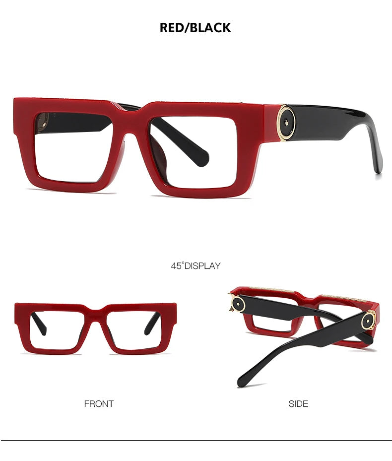 Vintage Red Square Reading Glasses Women Men Luxury Brand Blue Light Blocking Computer Glasses Optical Presbyopia Eyeglasses +3