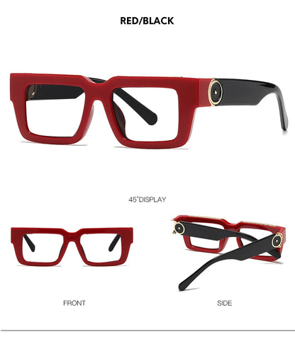 Vintage Red Square Reading Glasses Women Men Luxury Brand Blue Light Blocking Computer Glasses Optical Presbyopia Eyeglasses +3