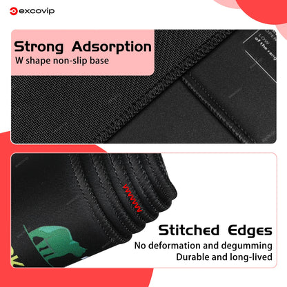 EXCO Stock Market Mouse Pad Large Trader Chart Candlestick Pattern Keyboard Mousepad Investor Desk Mat Stitched Edge Rubber Base