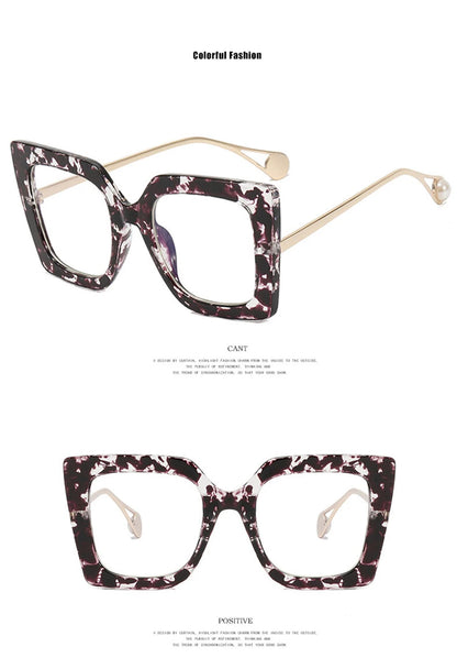 Vintage Transparent Square Glasses Frame Women Men Clear Glasses Optical Eyeglasses Frame Lens Spectacle Frame Unisex Anti Blue