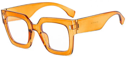 Vintage Big Frame Square Reading Glasses Women Men Fashion Brand Prescription Eyeglasses Transparent Computer Blue Light Glasses