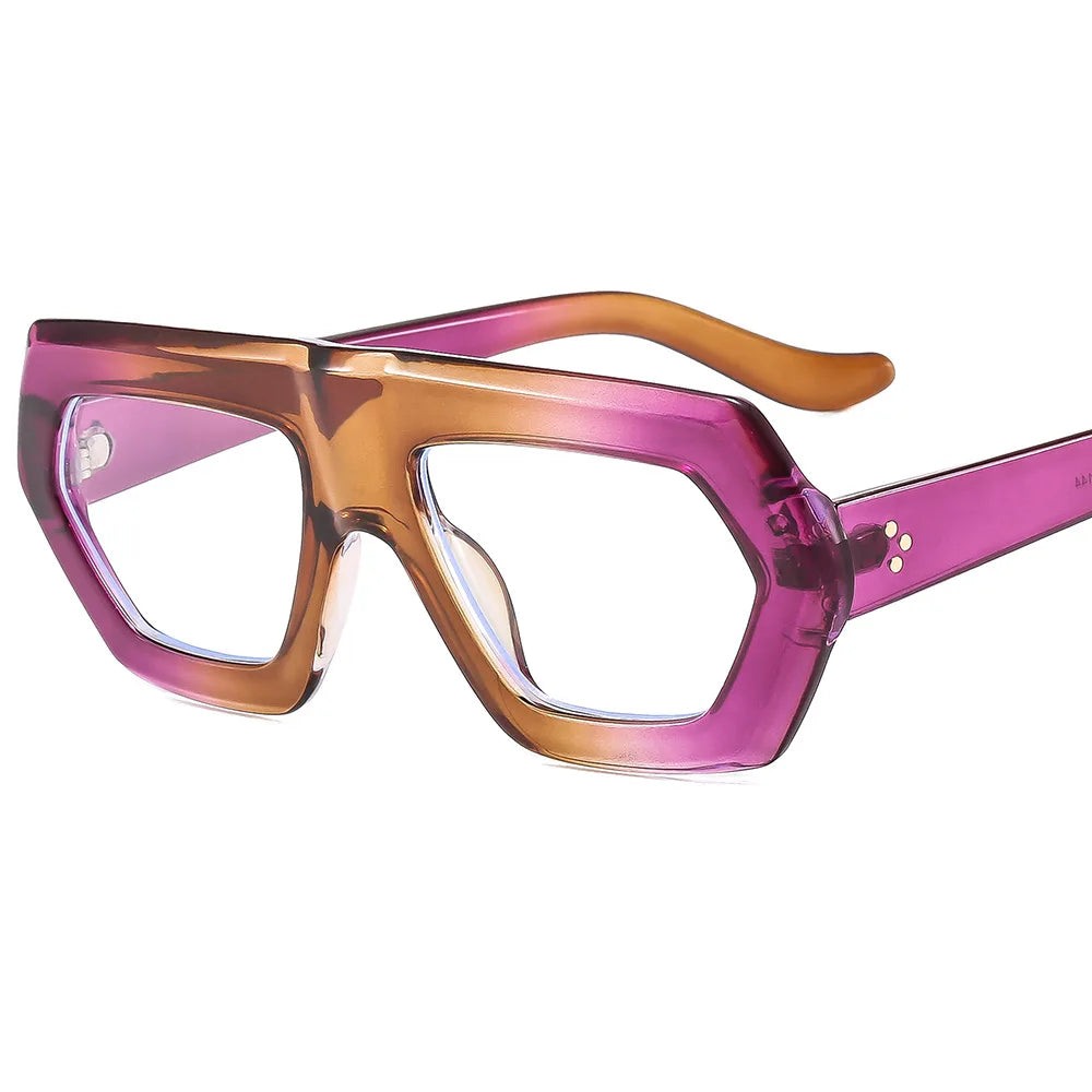 Womens Thick Frame Reading Glasses 2024 Anti Blue Light Fashion Designer Transparent Eyewear Finished Hyperopia Eyeglasses Hot