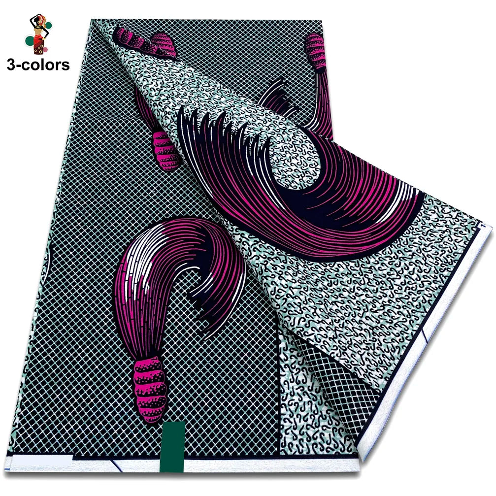 New Arrival High Quality Original 100% Cotton Wax Print Guaranteed Veritable Ankara African Real Wax Fabric Soft Pagne for Dress