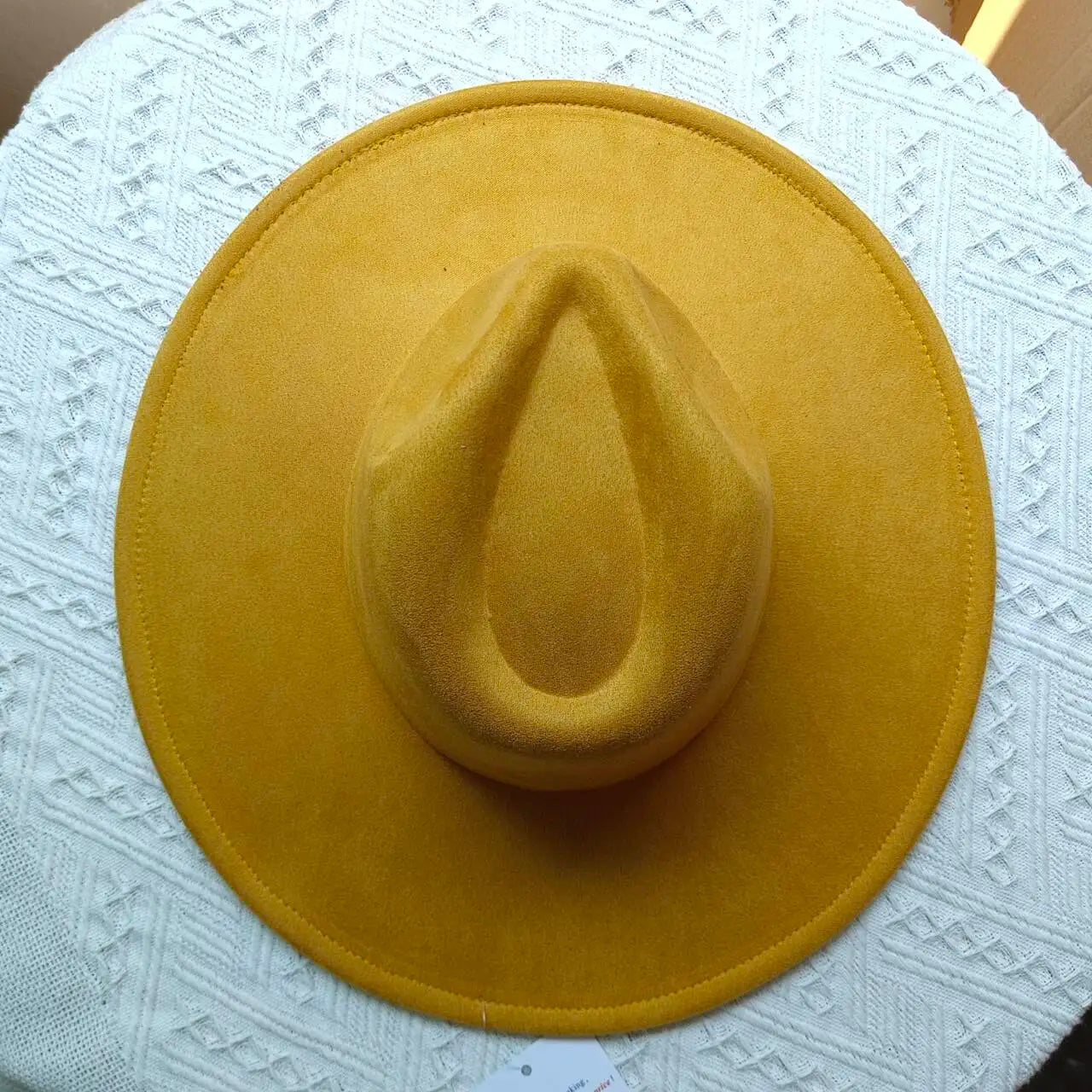 Suede Fedora Multicolor Heart-shaped Top 9.5cm Brim Men and Women Jazz Hat Panama Hat