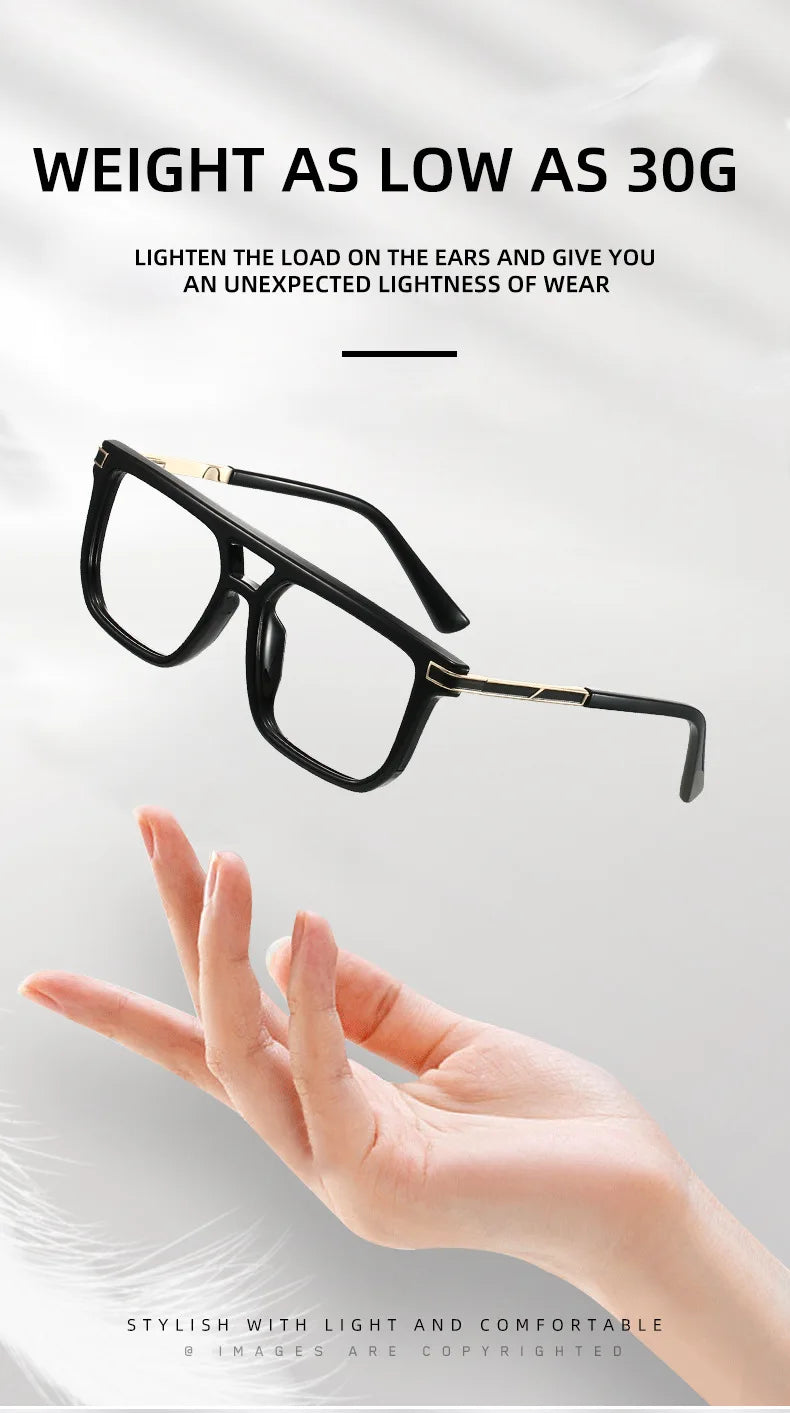 VICKI Mature Man's Double-barreled High-end TR Glasses - Customizable Prescription - Anti-blue Light Glasses Multifocal 84003