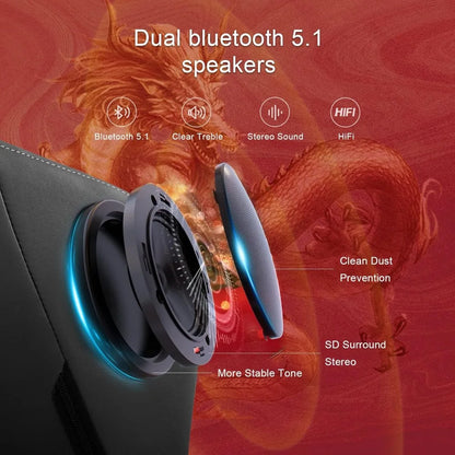 GTPLAYER Gaming Chair with Bluetooth Speakers and Footrest, Dragon Series Video Game Chair ，Heavy Duty Ergonomic Chair，Esports G