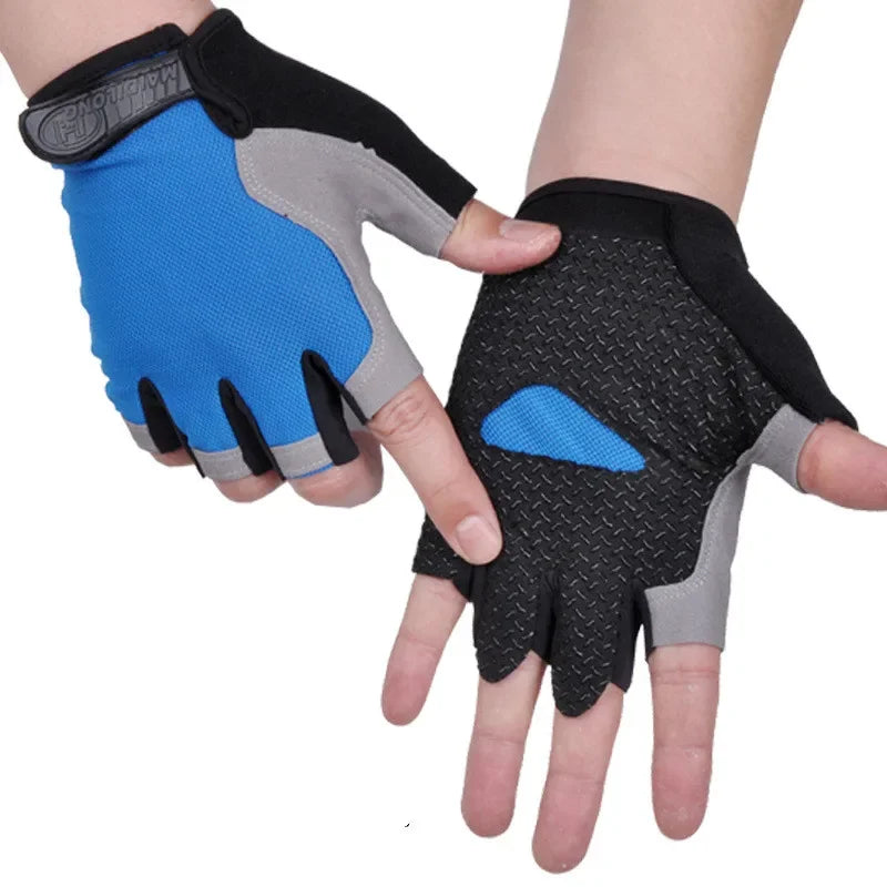 Gym Gloves Women Men Weightlifting Dumbbell Fitness Sport Training Exercise Gloves Non Slip Breathable Fingerless Cycling Gloves