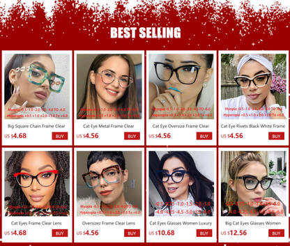 Retra Square Concave Frame Clear Lens Glasses Ultra Light Myopia Nerd Spectacles Degree 0 -0.5 -1.0 -2.0 -3.0 -4.0 to -6.0