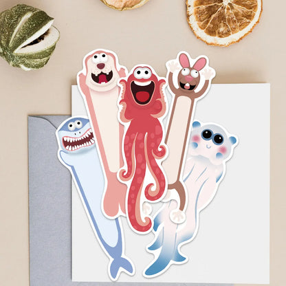 30pcs Funny Cute Cartoon Animals Paper Bookmarks For Library Office Students Readers Book Journal Page Marker
